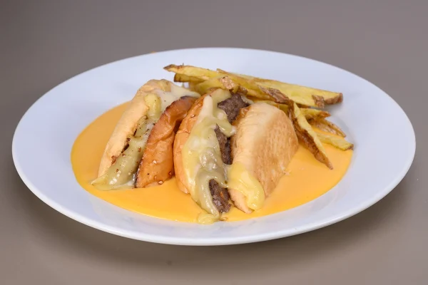 Hamburguesa queso+ papas fritas