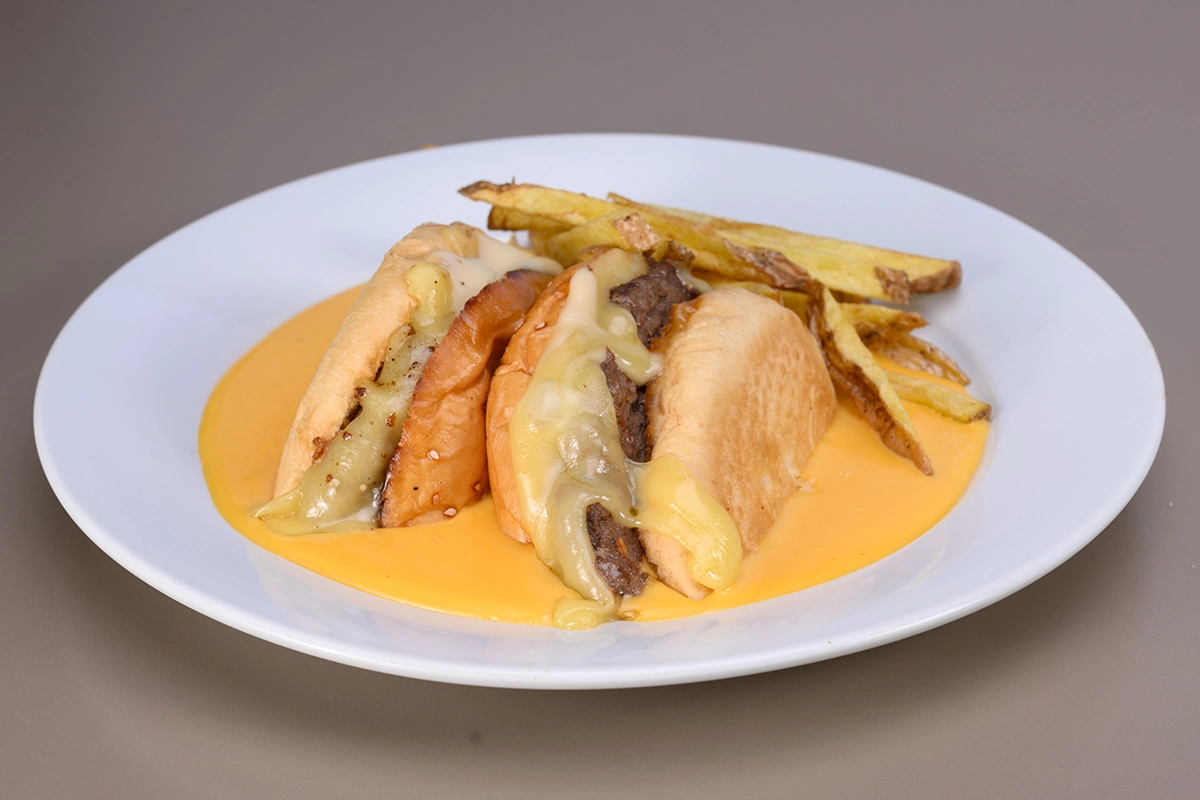 Hamburguesa queso+ papas fritas